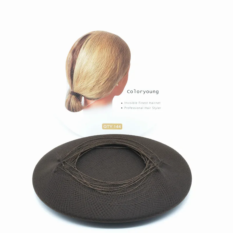 72pcs/lot Nylon Hairnet 20cm Hair Hairstyle Tool Black Dark Brown Brown Beige Coffee Invisible Soft Elastic Lines Hair Net