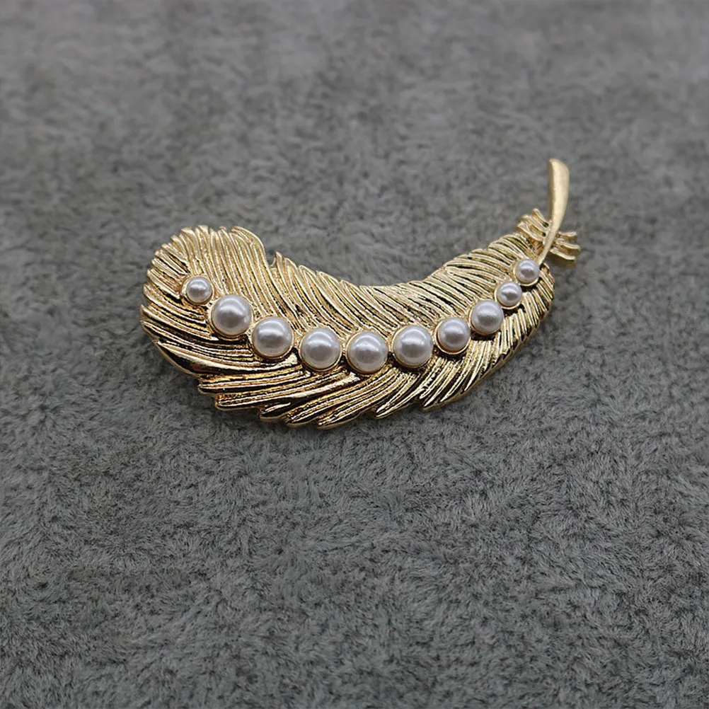 

2Pcs Brooch Pin Pearl Alloy Elegant Dress Decorative Brooch for Party Wedding Banquet Gift Women Pearl Breastpin