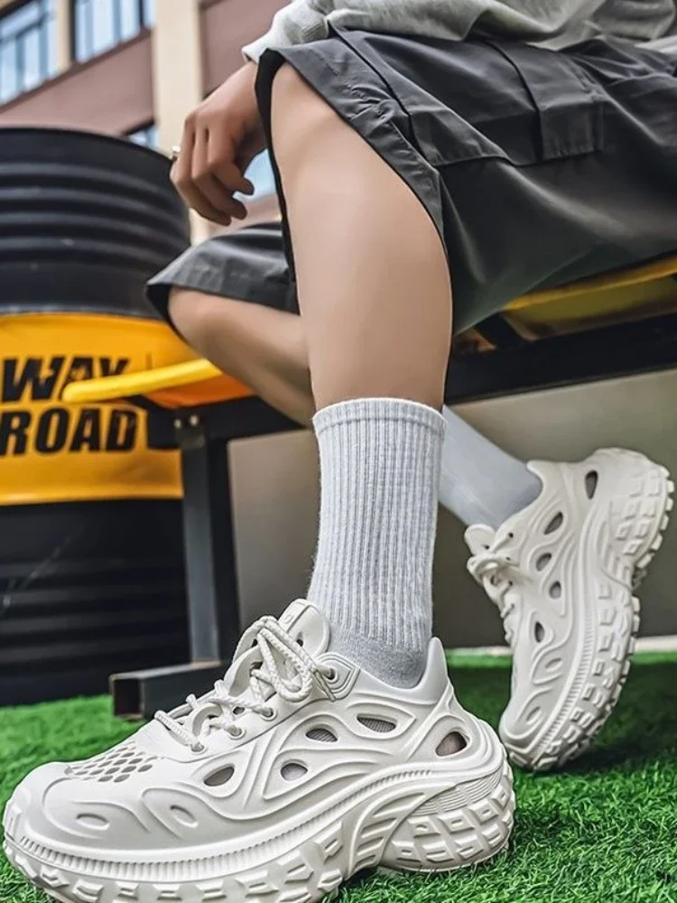 

Мужская обувь для походов, уличная пара, треккинг, ПВХ, роскошный дизайнер, повседневное использование, для взрослых, повседневные мужские сандалии 39, лето, тренд 2025 г.