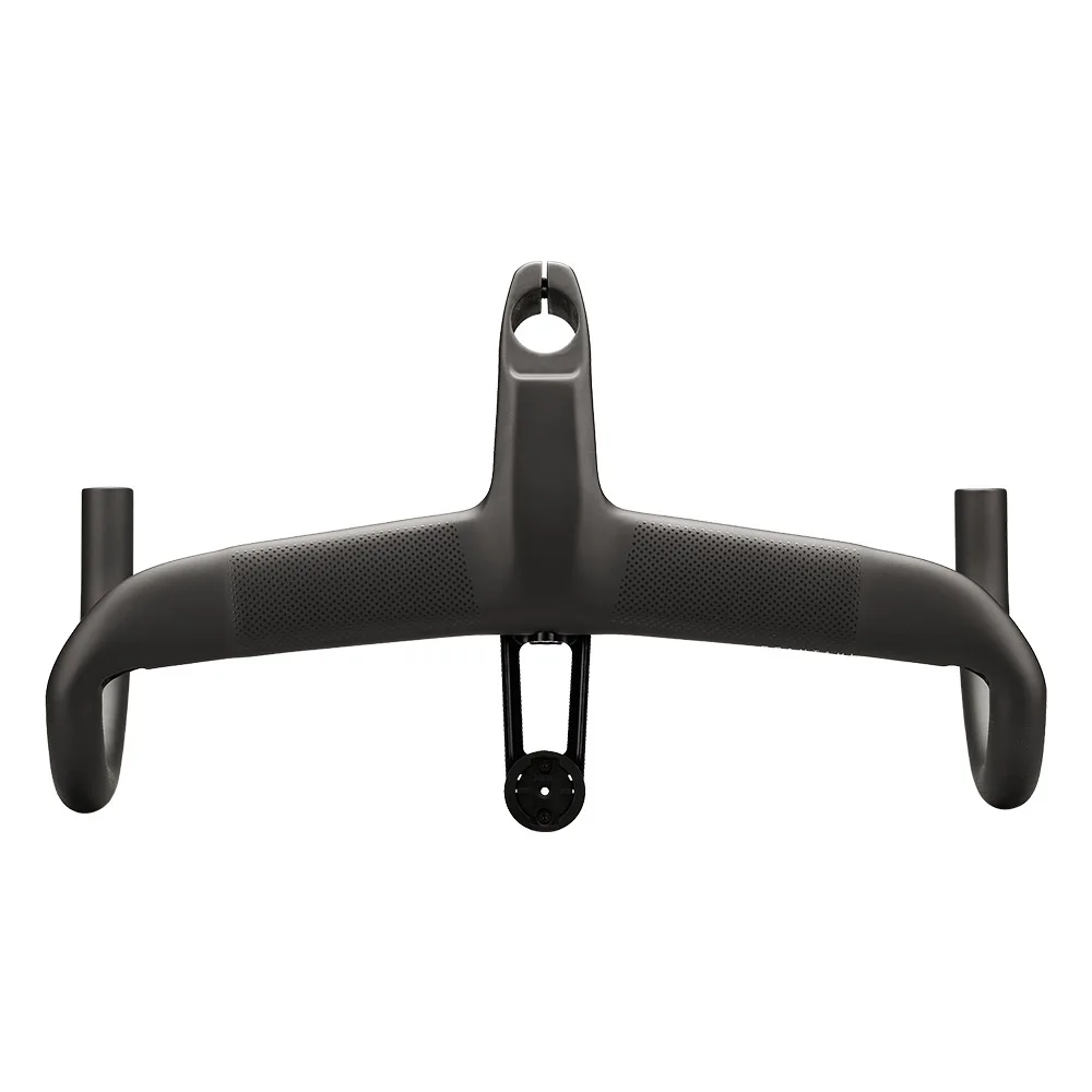 Gravel Carbon Lenker -10 ° Integrierter Cockpit-IC-Lenker mit Schaft 28,6 mm internes Kabel, reduziert gebogene Drop-Bar 360–440 mm – Detail 4