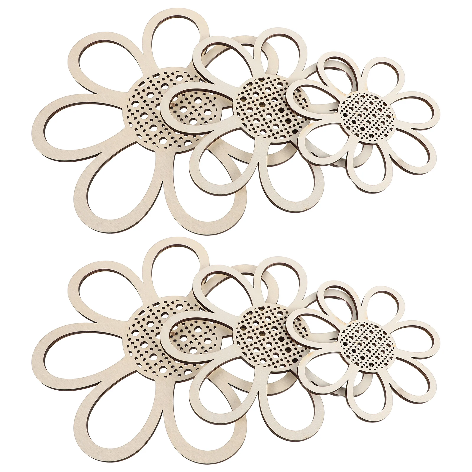 

6Pcs Wooden Daisy Wall Art Flower Hanging Plaque for Farmhouse Bathroom Decor Boho Nursery Floral Wood Sign Daisy Nursery Decor