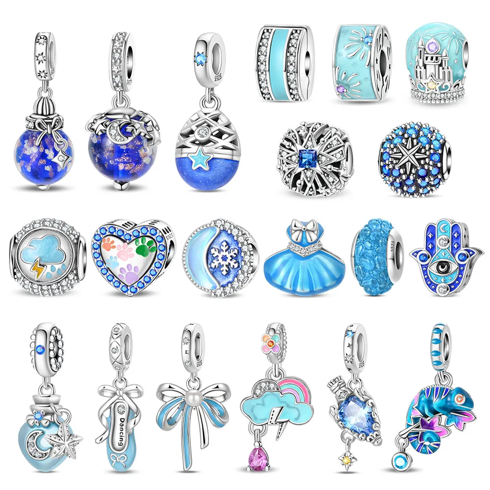 

Profound 925 Sterling Silver Perfume Bottle Bow Ballet Shoes Skirt Cloud Charm Fit DIY Bracelet Necklace Charming Gifts