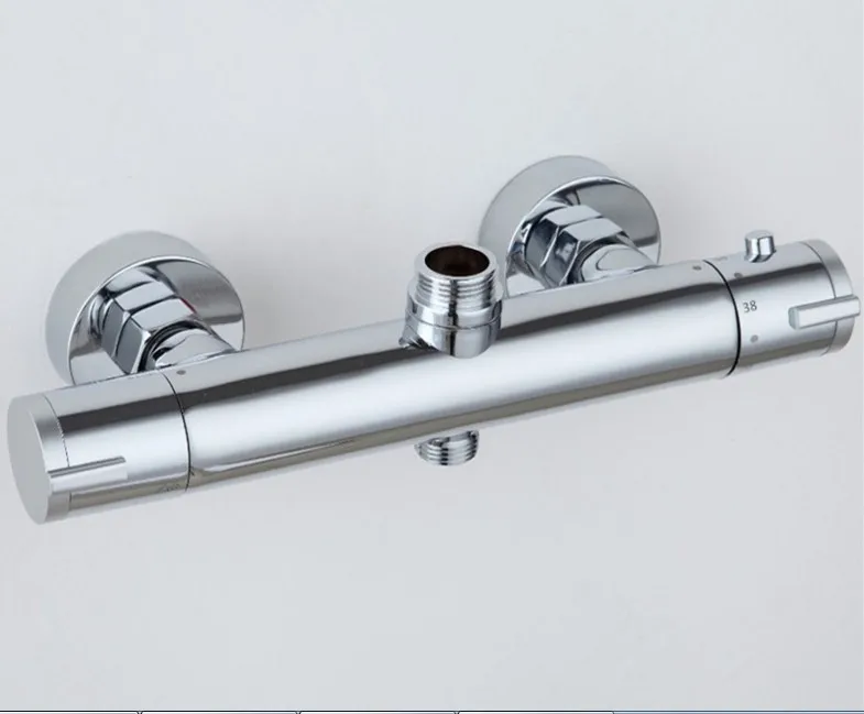 

All-copper Shower Mixing Faucet, Double Rain Nozzle, Concealed Mixing Valve Bath Faucet