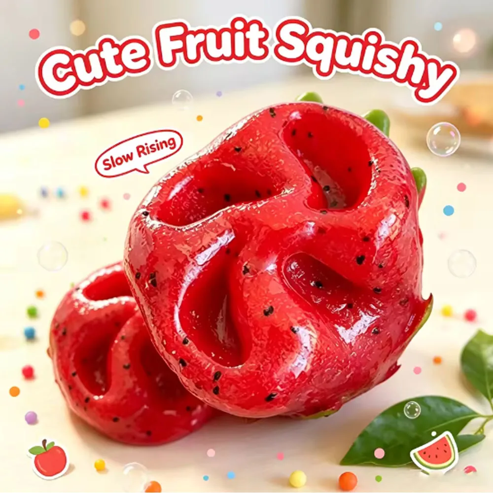 @*Kawaii Watermelon Mash Wet Toy Cute Soft Squeezing Feeling Toy Children Adult Stress Anxiety Relieve ASMR Toy Birthday Gift