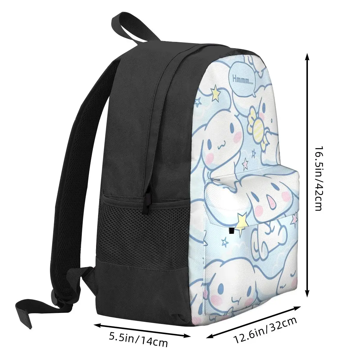 Sanurgente Cinnamoroll-Sac à dos de dessin animé pour enfants, sac d'école classique, sac à dos pour garçons et filles, sac à dos pour ordinateur, mignon, imprimé Mochila