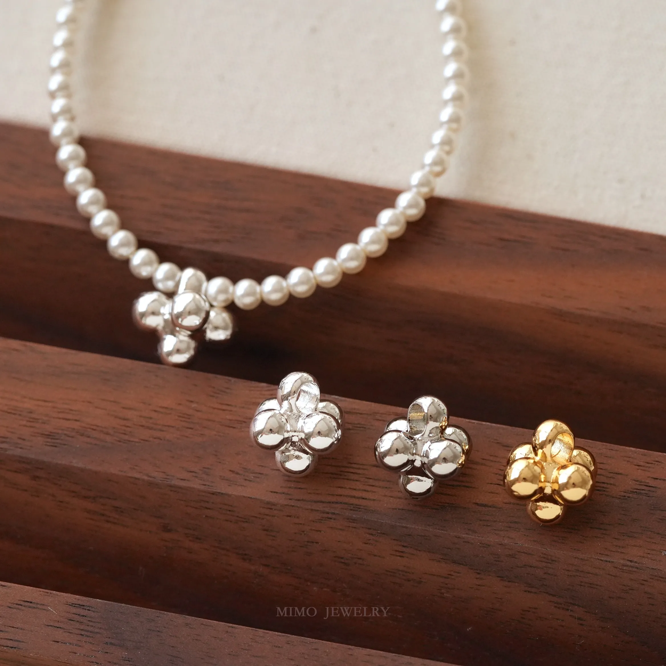 

Smooth Solid String of Balls Charms Pendant Supplies DIY Hand Brass Gold Plated Accessories 11.55x12mm