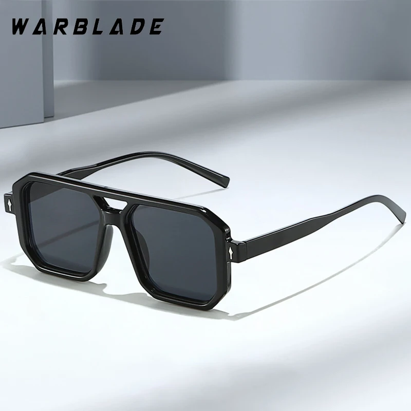 

Vintage Pilot Double Bridge Square Frame Rivets Women's Sunglasses Luxury Brand Outdoor Men Sunglass Hiking Drive Eyewear UV400