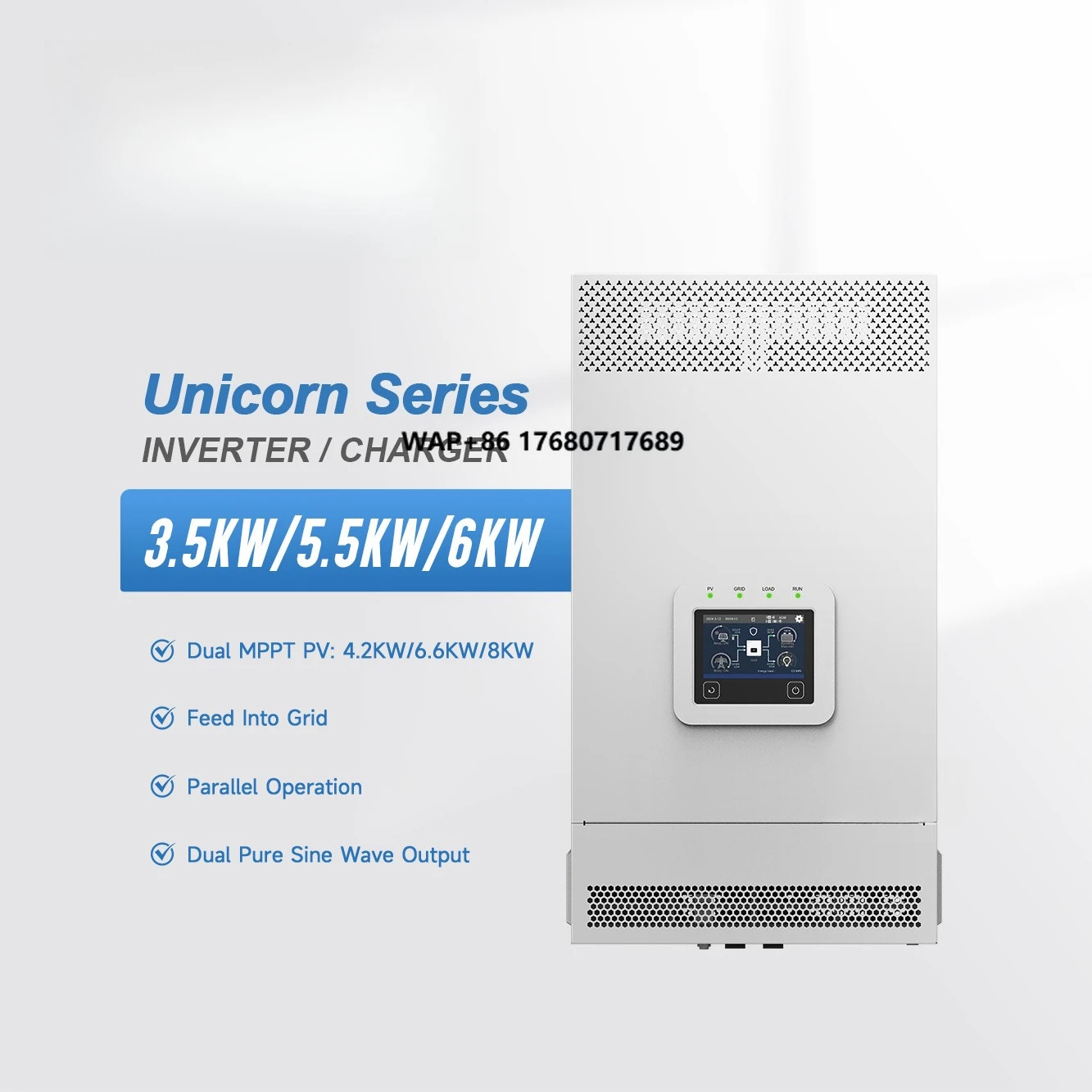 

EPEVER 6kva Hybrid Solar Inverter Solar Storage Inverter on Grid off Grid 48V 6KW