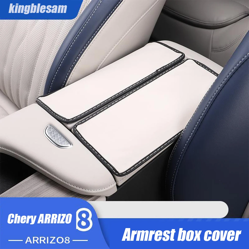 

For Chery Arrizo 8 2022-2024 Leather Car Armrest Row Center Console Arm Rest Protection Central Cushion Storage Box Cover Pad