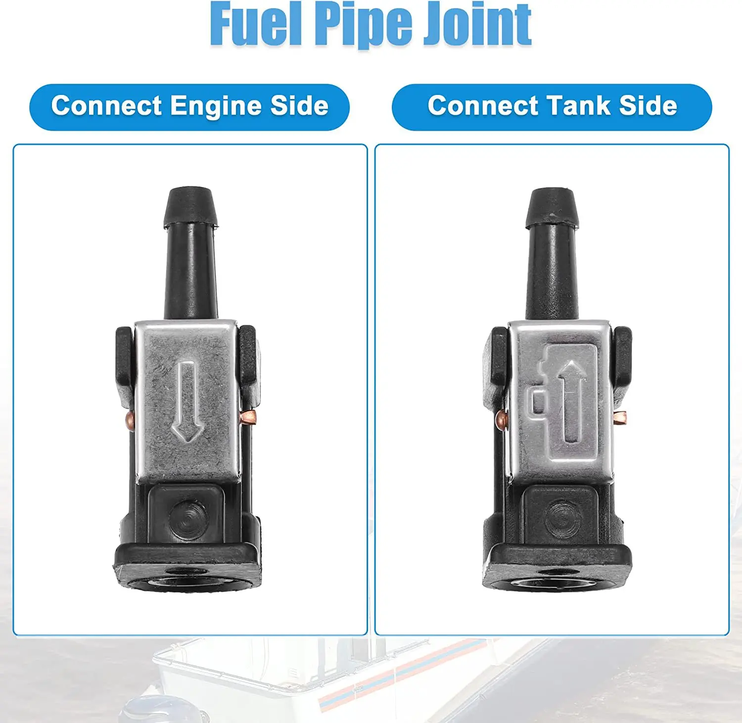 Fuel Line Connector Outboard 1/4 6mm Male 5/16 8mm Female Hose Fitting Pipe Adapter Joint for Motor Boat Accessories