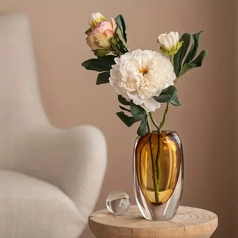 Pfingstrosen-Simulationsblumen, künstliche Blumendekorationen für Zuhause und Wohnzimmer, Esstisch-Dekoration mit getrocknetem Blumenstrauß – Detail 7