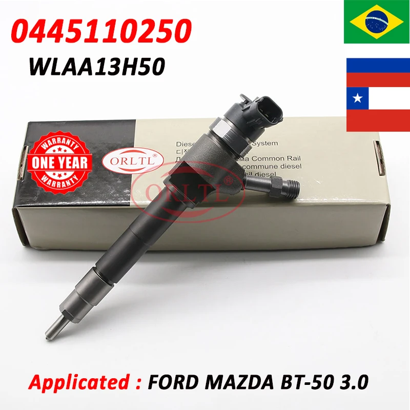 

ORLTL New 0445110250 Common Rail Fuel Injector 0 445 110 250 For FORD MAZDA BT50 WLAA13H50