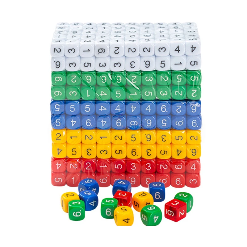 12PCS Matematica Dadi Con Numeri 1-6 Educación Montessori Attività di Apprendimento Juegos De Mesa Familiares Divertidos Bomboniere