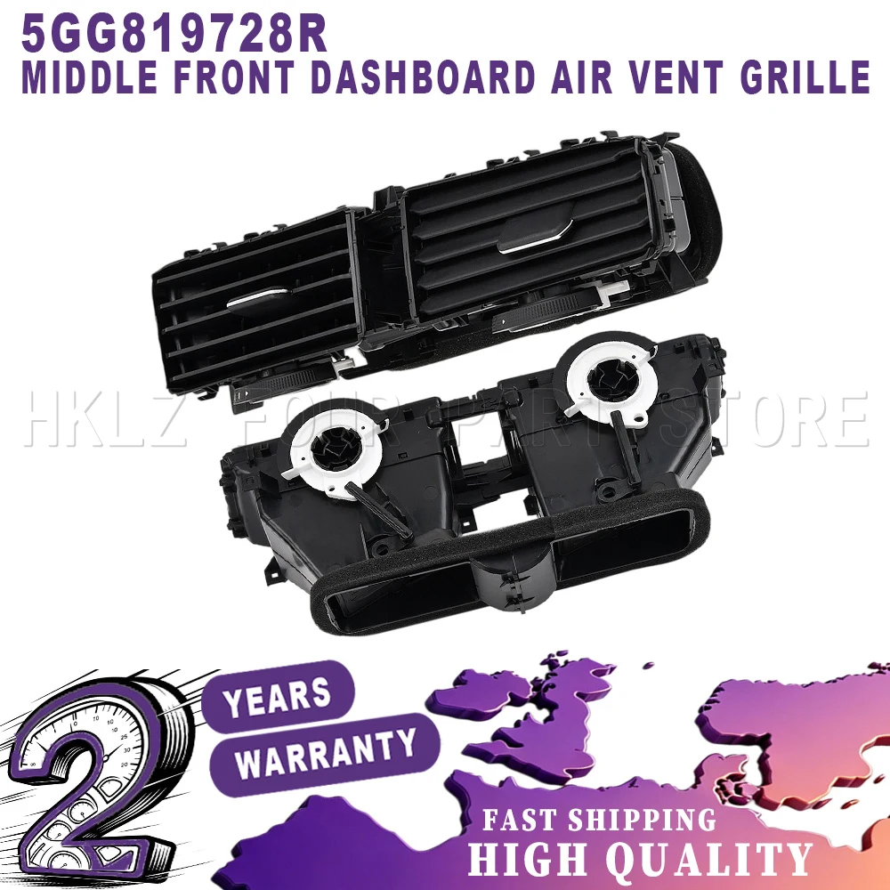 New Easy Installation car accessories 1 Pc For VW Golf A7 MK7 2013-2020 Middle Front Dashboard Air Vent AC Grille Diffuser Panel