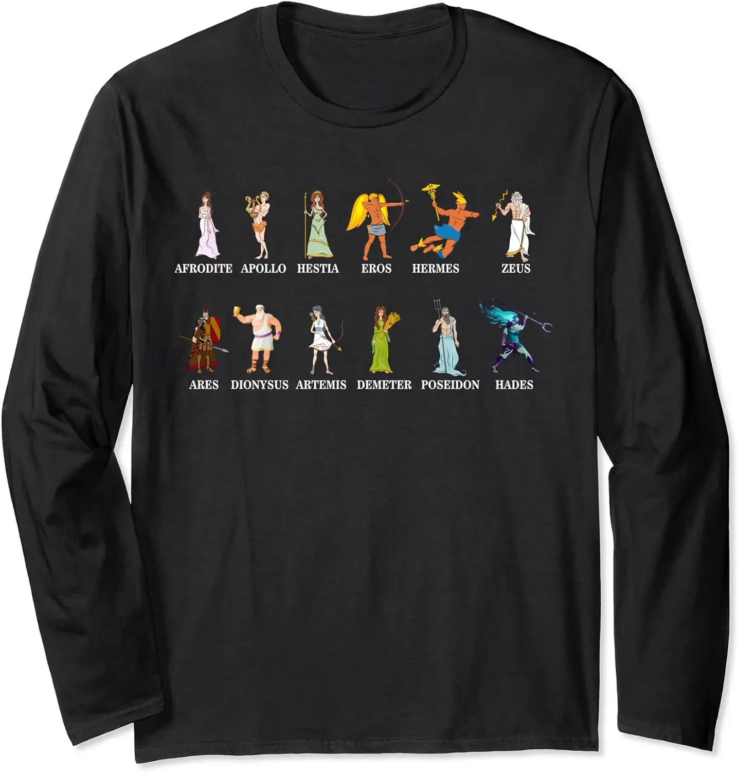 Gods of Greece - Ancient Greek Gods T-Shirt 100% Cotton O-Neck Summer Short / Long Sleeve Casual Mens T-shirt Size S-3XL