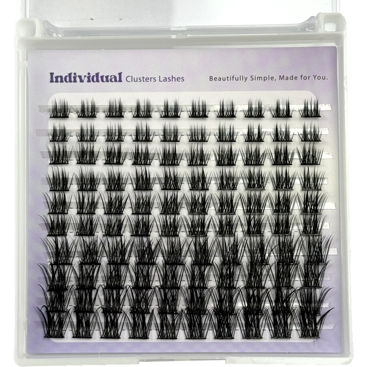 HBZGTLAD 10 rzędów 8-16mm 110 wiązek DIY Kępki Rzęs Efekt Kociego Oka Niewidoczna Taśma Premium Mink Manga Kępki Rzęs Rzęsy z Efektem Kolców