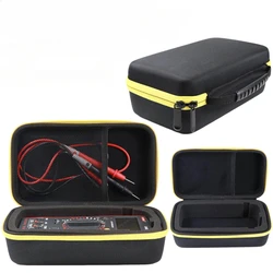 Multimeter Storage Bag Organizer Waterproof Hard Case Storage Toolbag Tool Box for F117C F17B F115C with Mesh Pocket Tool Kit