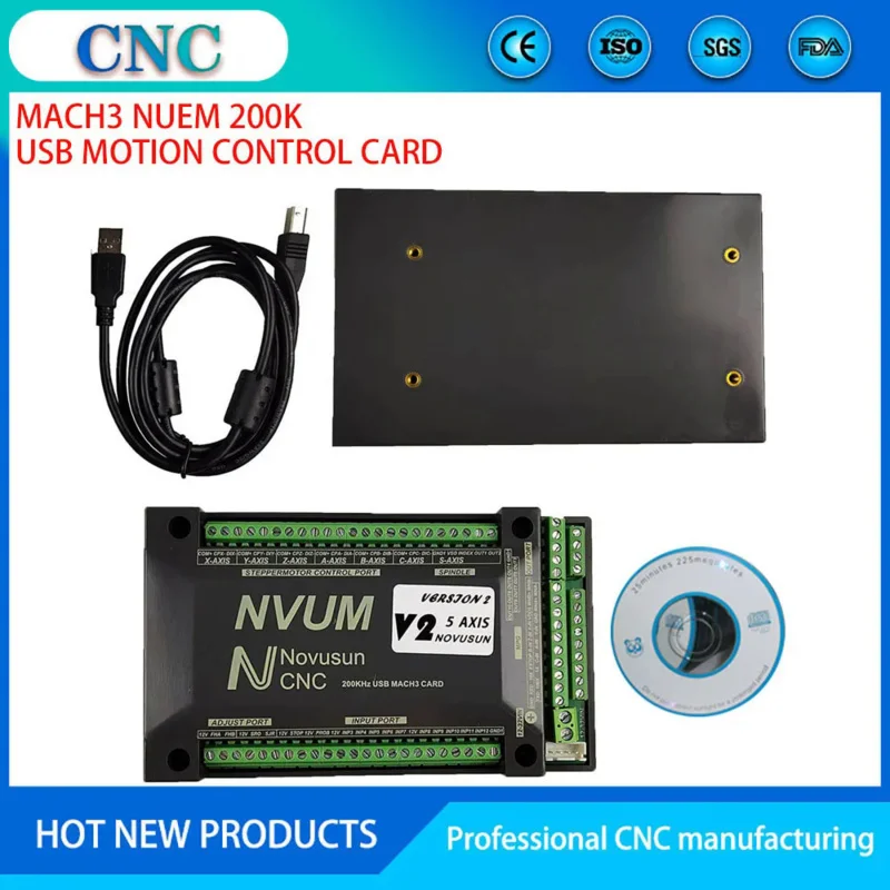 

Nvum 6- Mach3 USB 200kHz CNC router 3 4 6-axis motion control card branch board for DIY engraving machine