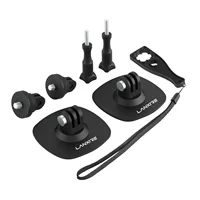 Lanxire Kit de montaje adhesivo flexible, soportes adhesivos para casco 3M compatibles con Insta360 X4 X3 X2 X One RS, GoPro