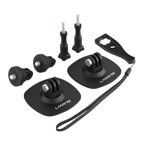 Imagen 1 del producto Lanxire Kit de montaje adhesivo flexible, soportes adhesivos para casco 3M compatibles con Insta360 X4 X3 X2 X One RS, GoPro