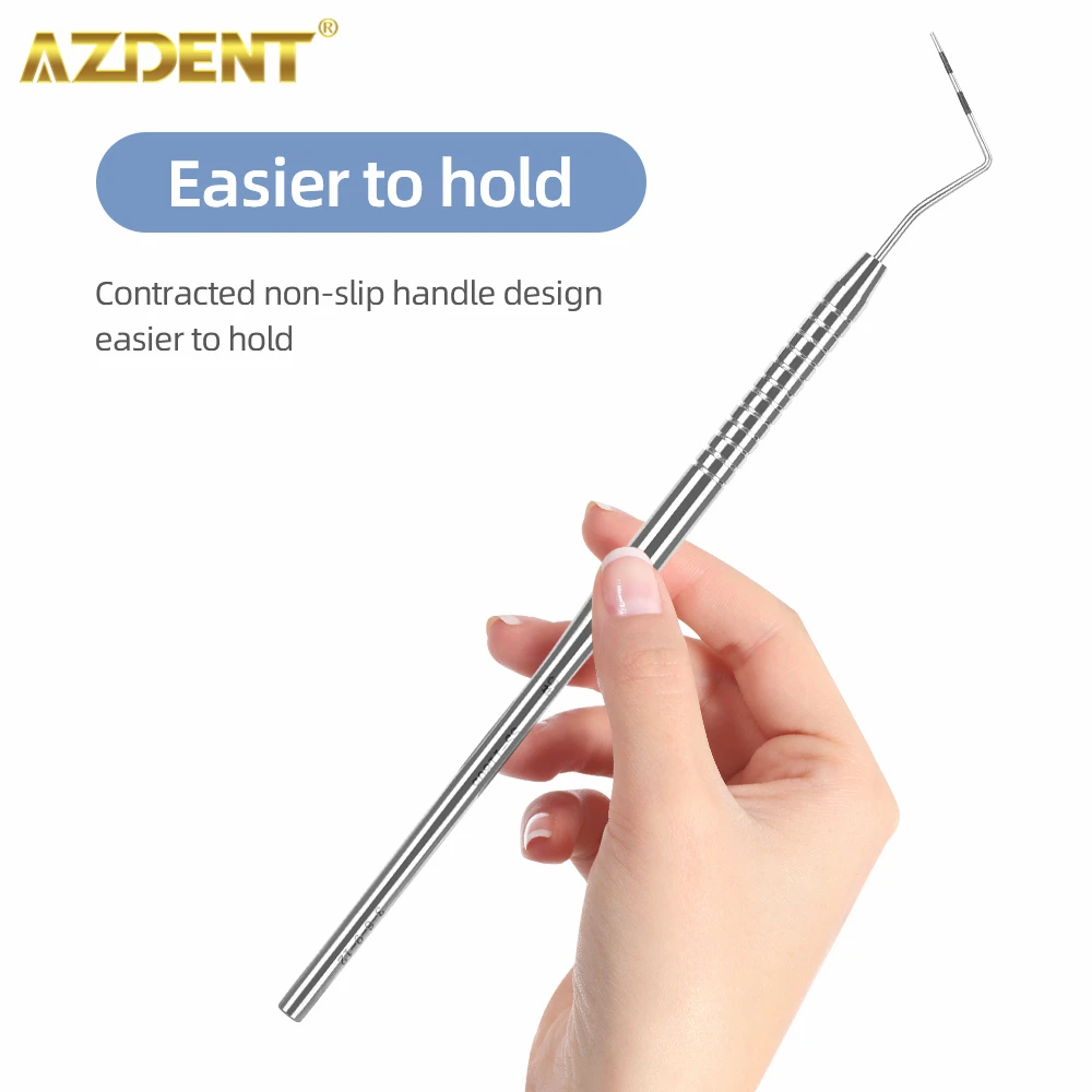 AZDENT 1PC Dental Stainless Steel Graduated Periodontal Probe with Scale Probe 134℃ Sterilization Dentistry Tool