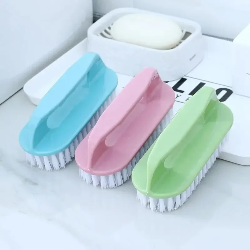 1PC Stiff Bristle Shoe Wash Plastic Brush Multi-functional Household Hand-held Cleaning Brush Laundry Bathroom Brush