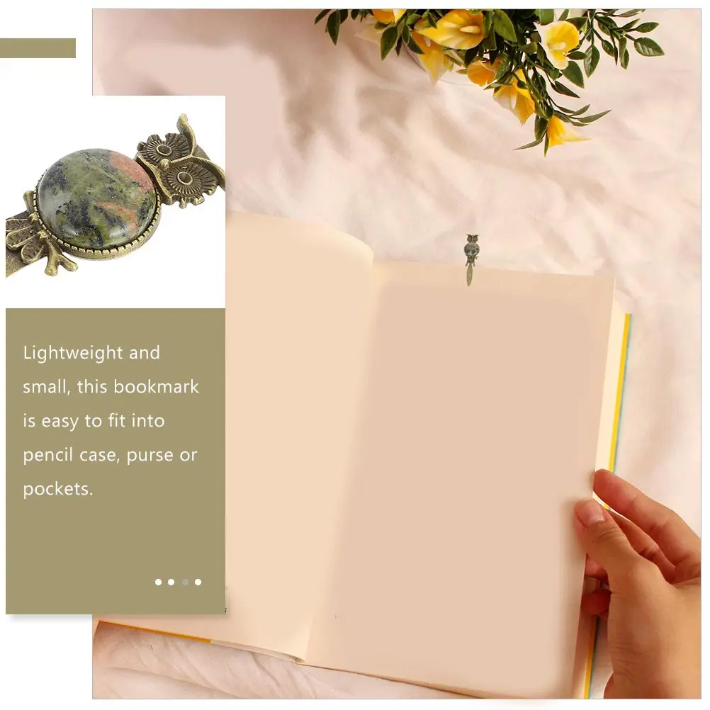 

2Pcs Metal Owl Bookmarks with Fine Workmanship Owl Shaped Bookmarks for Women Men Style Page Holder Student Gifts