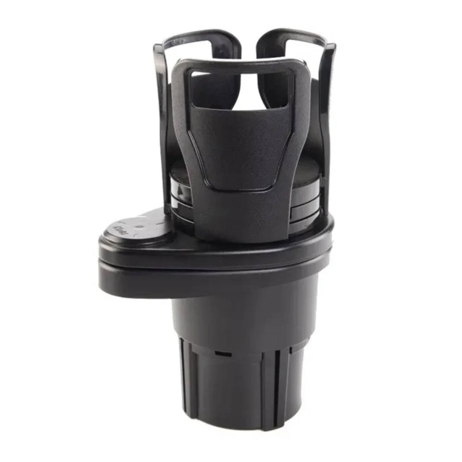 Double Layer Rotating Car Cup Holder, Conveniente e elegante, Multifuncional, Durável Organizador para Duas Bebidas, Montagem de veículo