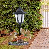Garden Outdoor Statue with Solar Lights Landscape Lamp for Patio Garden Yard