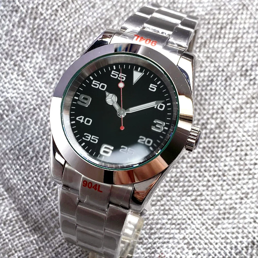 36mm 39mm NH35A MIYOTA PT5000 Mechanical Watch for Men Green Glass Stainless Steel Green Hand 904L Sport
