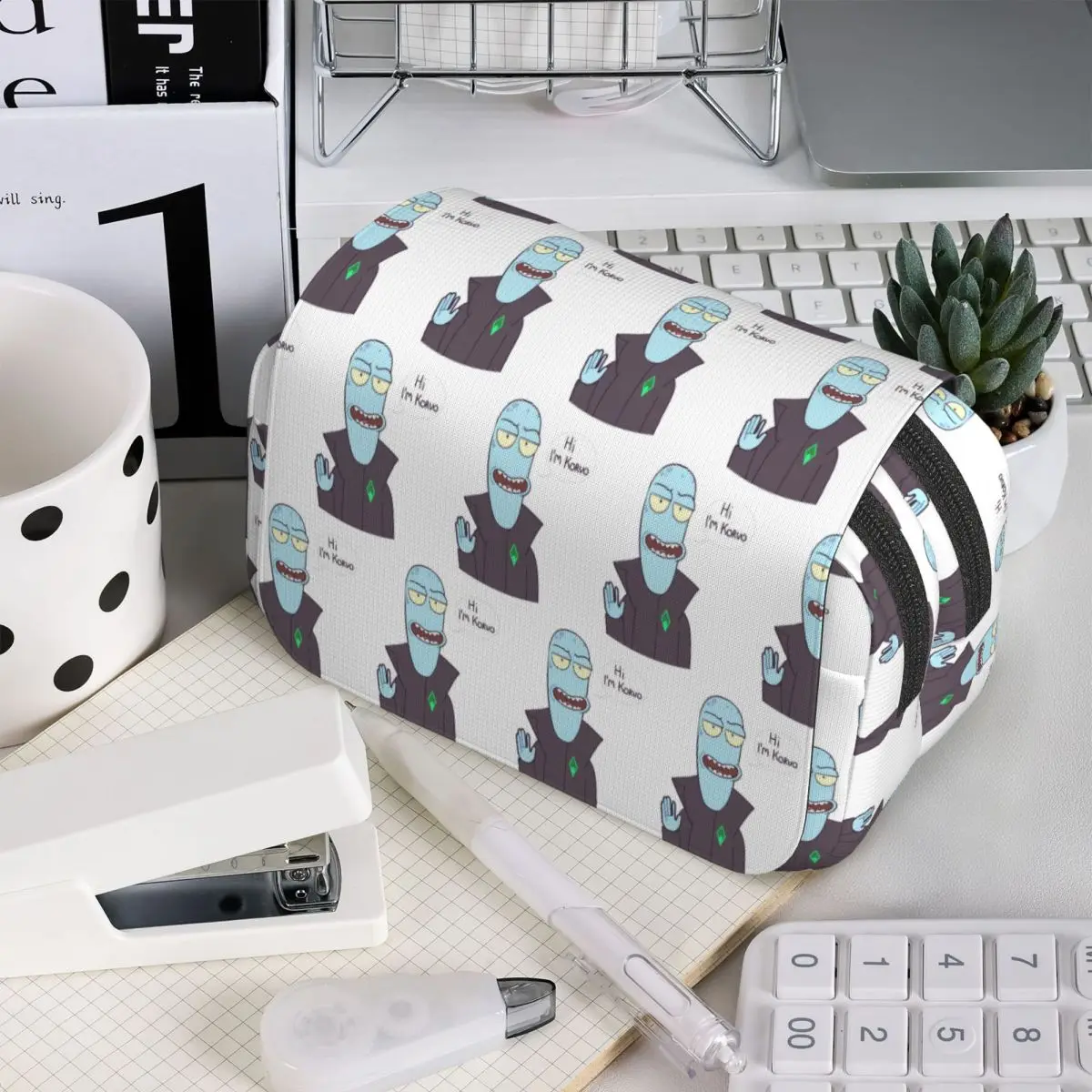 Cartoon Solar Opposites Funny Korvo Pencil Case for Students Gifts Pen Box Pencil Bag Stationery Supplies Pen Holder Bag