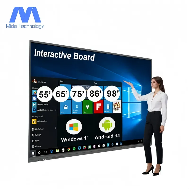 Transform your classroom or conference room with the MIDA 4K Smart Board, designed specifically for educators and business