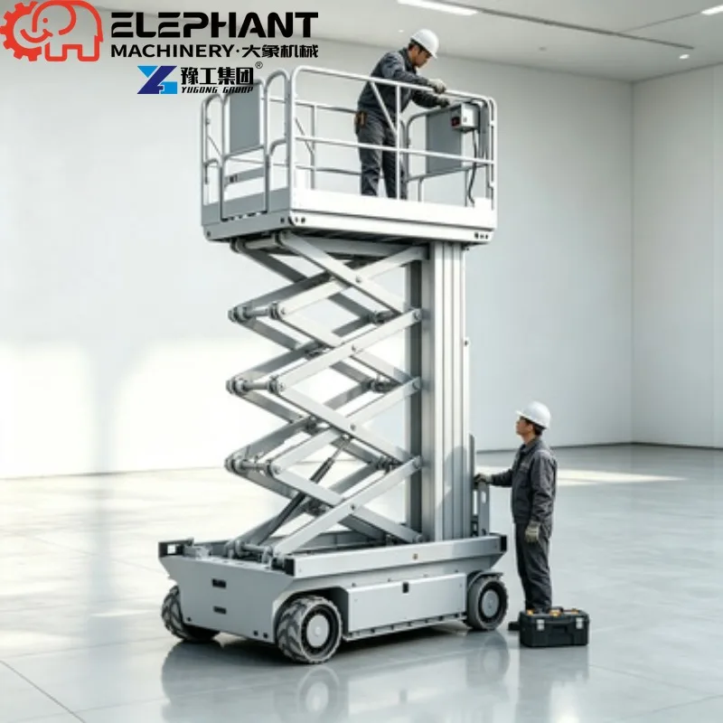 6m 8m 10m 12m Self-propelled Scissor Aerial Work Platform, High Quality Hydraulic Lift For Construction Site Cleaning Operation