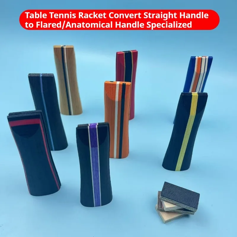 Table Tennis Racket Handle FL DIY with Professional Grade Gaskets Short Handle To Long Handle Ping-pong Racket Accessories 1set