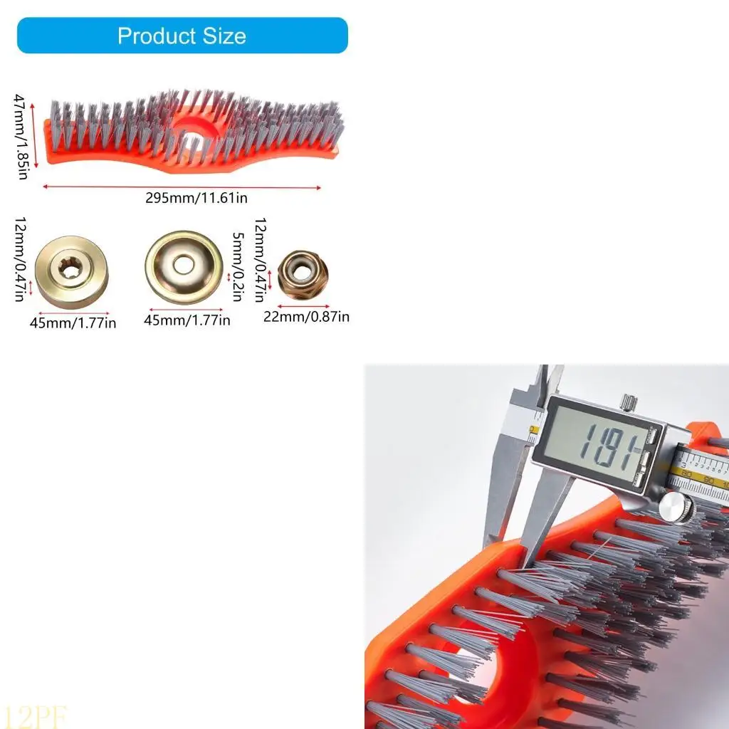 12PF MultiSurface Cleaning Brush for Lawn Mower Tiles Floors and Various Areas