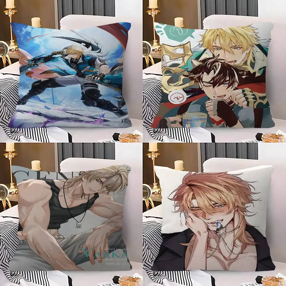 

Genshin Impact Varka Pillow Gift Home Office Decoration Bedroom Sofa Car Cushion Cover Case 45x45