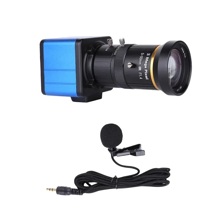 Best 1080P 5-50mm Manual Focus Camera Computer Camera Webcam 10X Zoom Surveillance Camera With Microphone USB Plug & Play