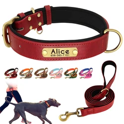 Collare e guinzaglio per cani in pelle PU Set collari per cani in pelle morbida e resistente 5 piedi di piombo regolabile per cani di taglia piccola e media Pug