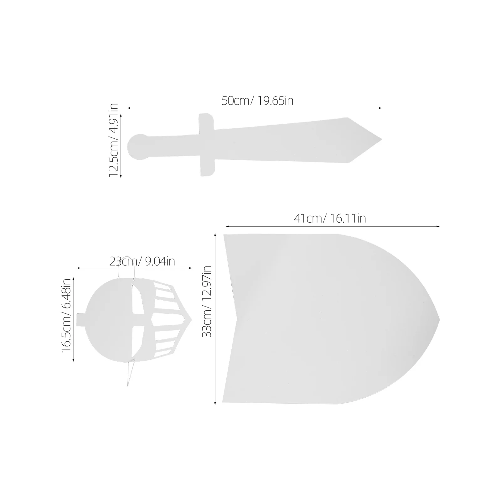 5Sets Kinder Schild Maske Schwert DIY Halloween Mittelalter Rollenspiel Kostüm Unvollendetes Karton Bastelset Kinder Schild