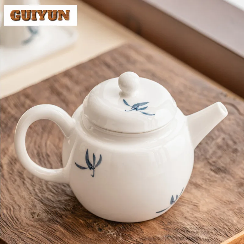 

220 мл ручной рисунок бабочки и орхидеи чайник бутик керамический чайник с фильтром креативный горшок чайник для заваривания чая украшения