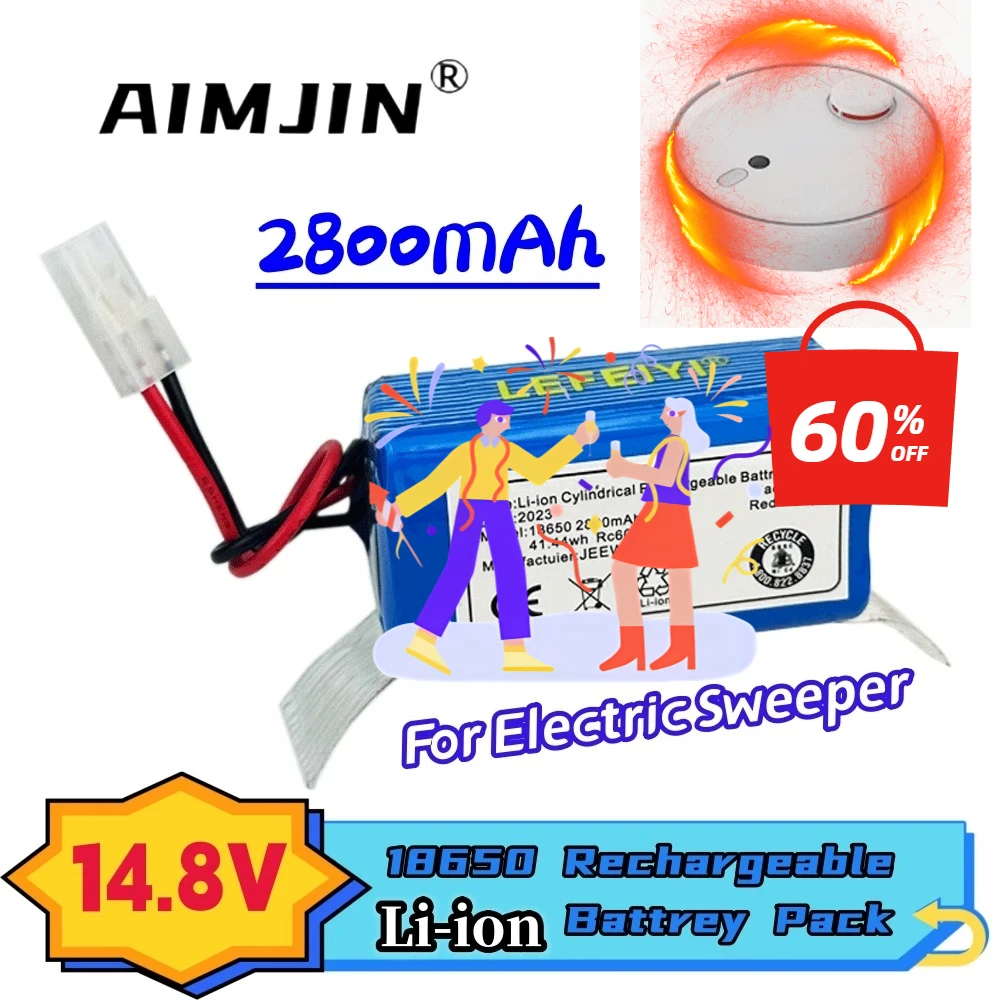 

Li-ion Da Tian Gong battery plug 14.8V 2.8Ah Battery For Rowenta Tefal Explorer Serie 20 40 60 Robot Vacuum Cleaner Battery