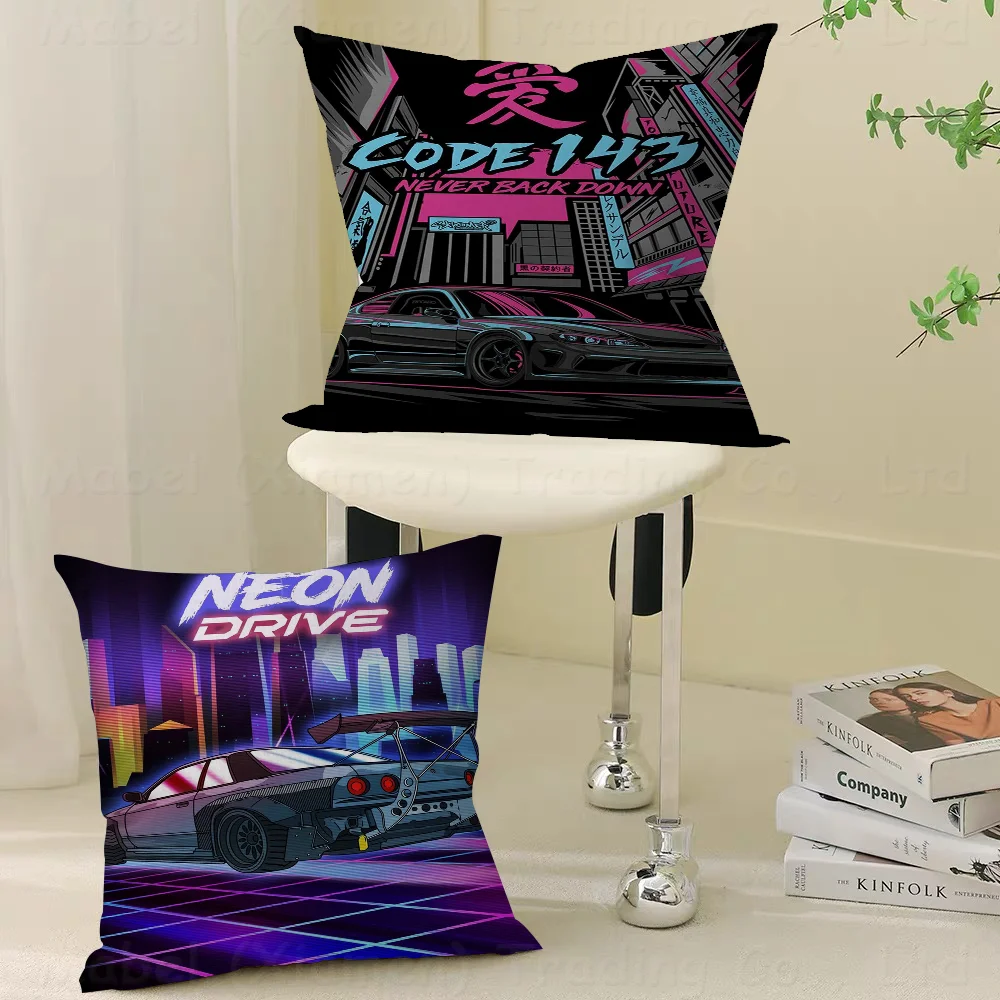 

JDM Car Japan Retrofit RacingCushion Cover Pillow Cover Decor Pillowcase Printed Cushion Case For Couch