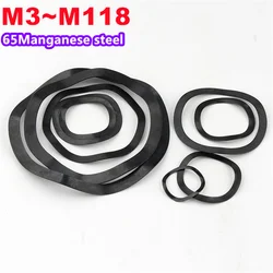 M3 M4 M5 M6 M8 M10 ~M118 Black Steel 65MN Wave Washers Spring Washer Spring Washer Gasket