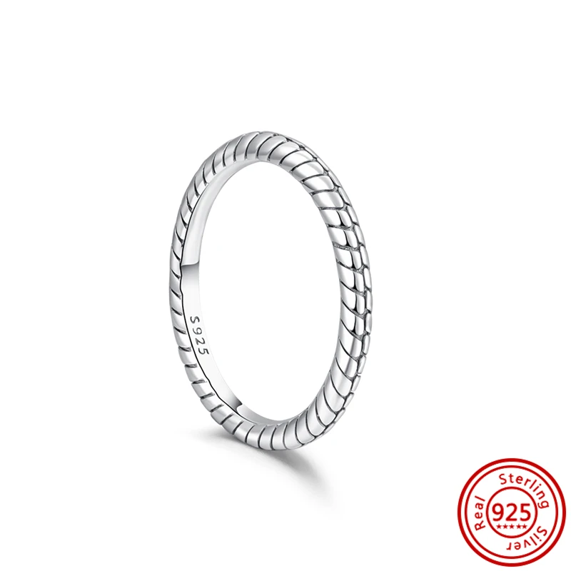 Women's 925 Silver Sparkling Zircon Stackable Ring