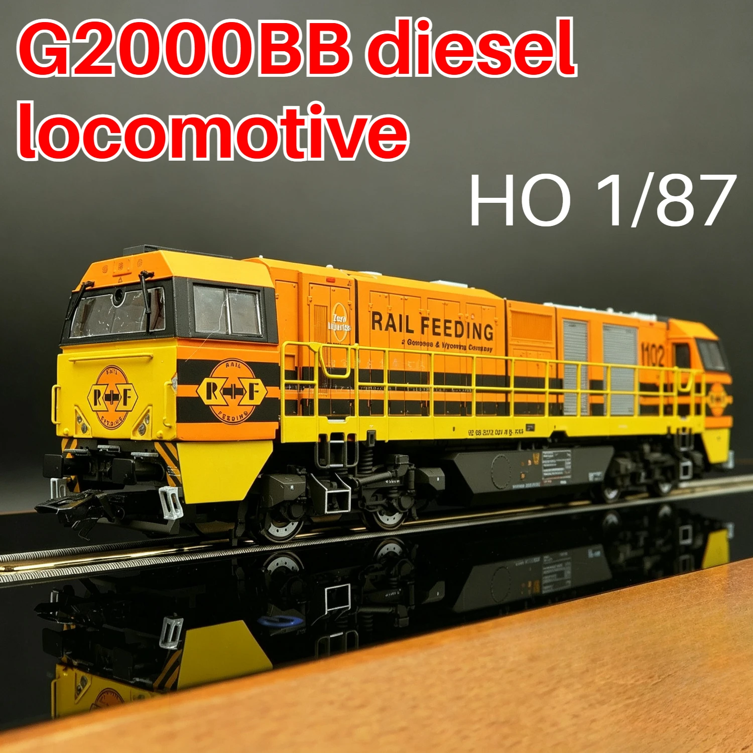 HO Type 1/87 Train Model G2000BB Diesel Locomotive 25297 Digital Sound Effects Yellow Paint Toy Train Boys Toy Gift