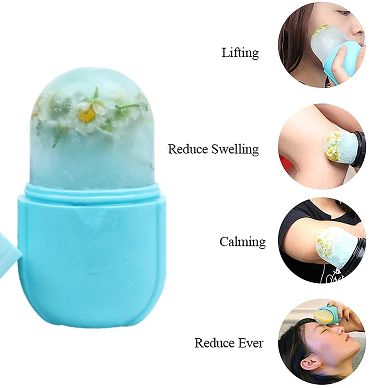 ทำความเย็นทำความสะอาดรูขุมขนและยกกระชับใบหน้าน้ำแข็งสำหรับลูกกลิ้งนวดหน้าลูกโลกการดูแลผิวหน้าเครื่องมือดูแลความงามผิวแบบพกพา