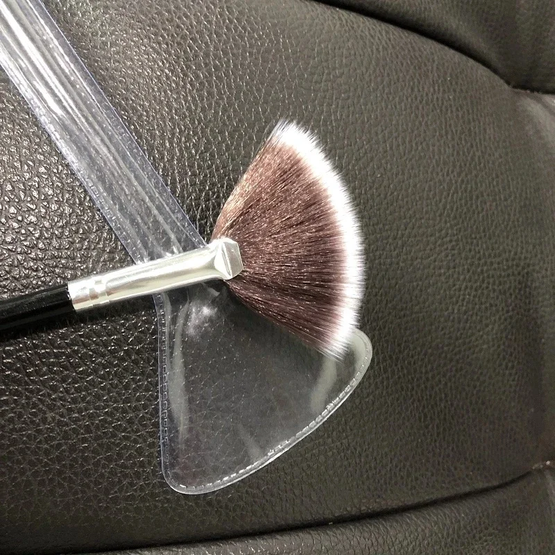 1 pz fondotinta correttore capelli sintetici pennello evidenziatore affusolato pennelli per trucco pennello a ventaglio donne compongono pennelli per trucco nero