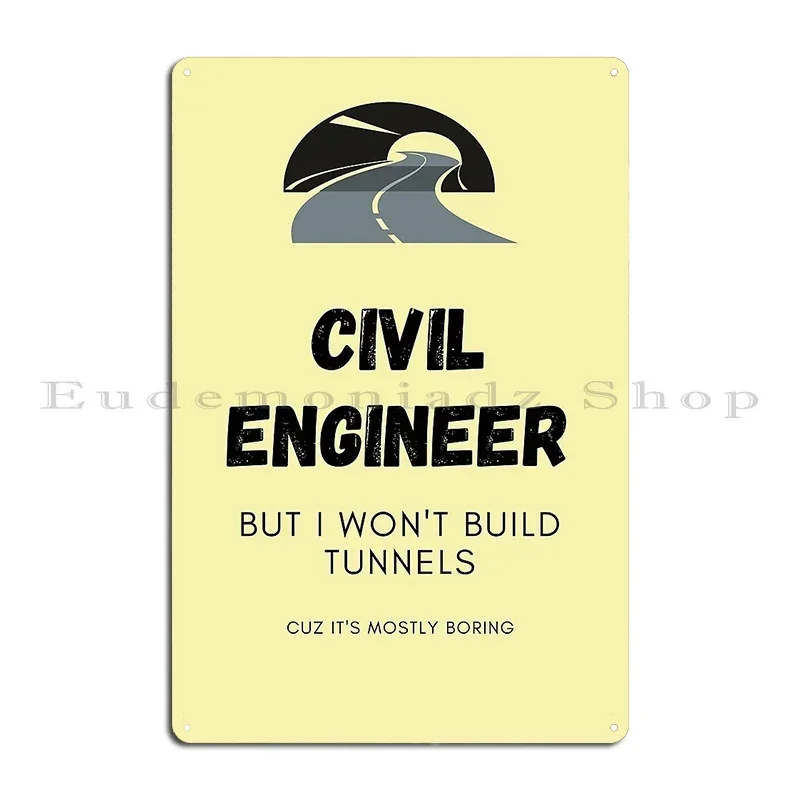 Boring Engineer Metal Sign Garage Designs Cave Wall Decor Garage Tin Sign Poster