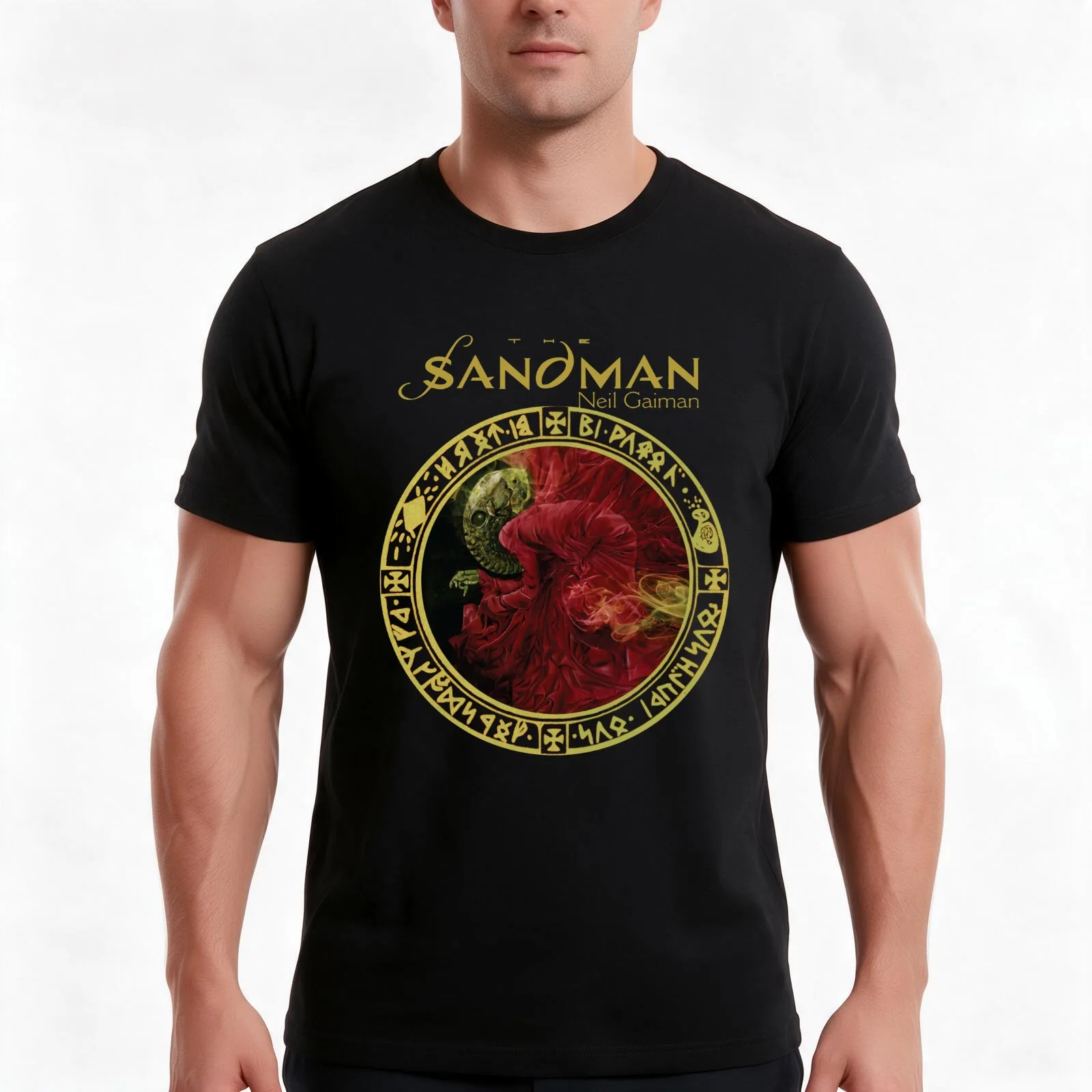 Sandman Neil Gaiman T-Shirt Summer Casual Cotton Tee Oversized Streetwear Tops Vintage Graphic Print Loose Fit Short Sleeve