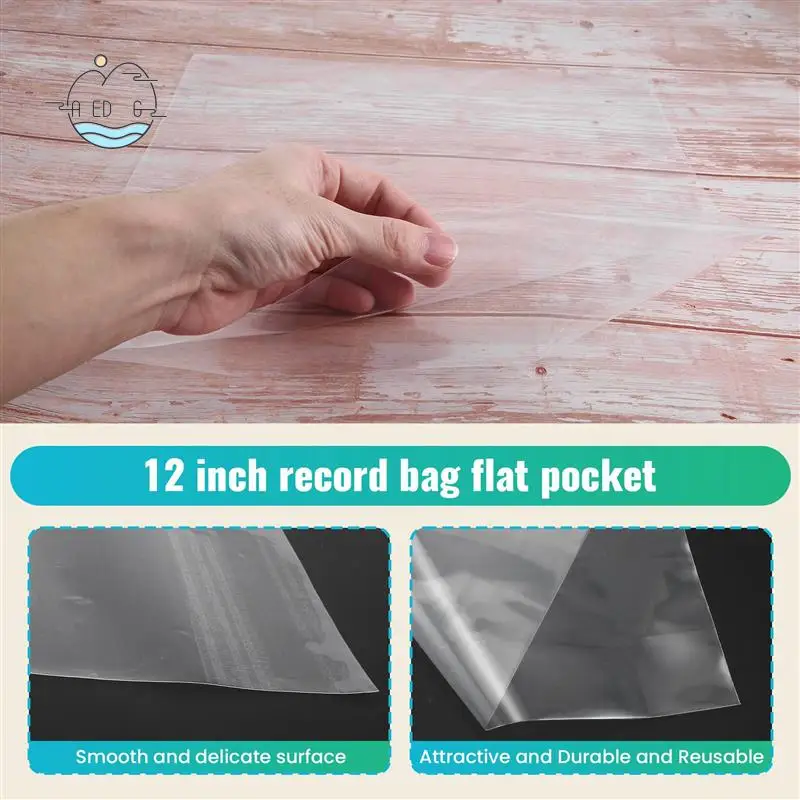 AED6-30 Flat Open Top Bag 6.7Mil Strong Cover Plastic Vinyl Record Outer Sleeves For 12 Inch Double / Gatefold 2LP 3LP 4LP